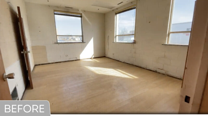 Old run down conference room