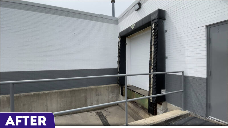 Renovated loading dock of an industrial building