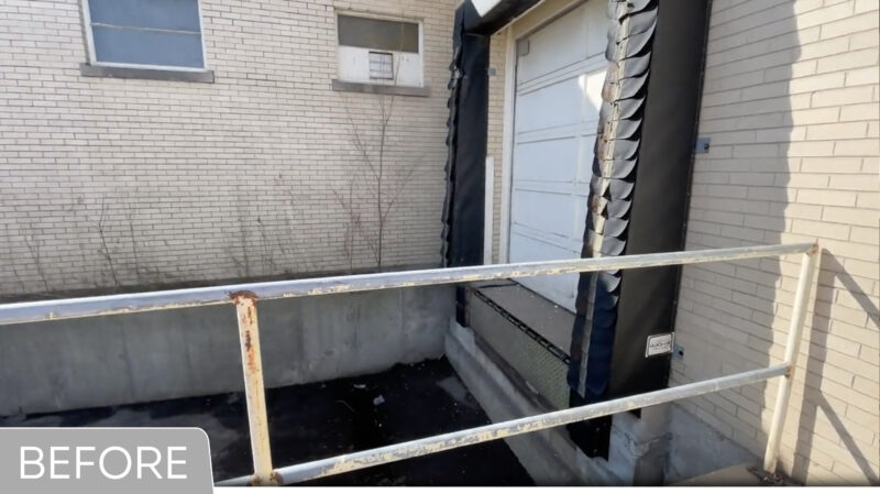 Loading dock of an industrial building