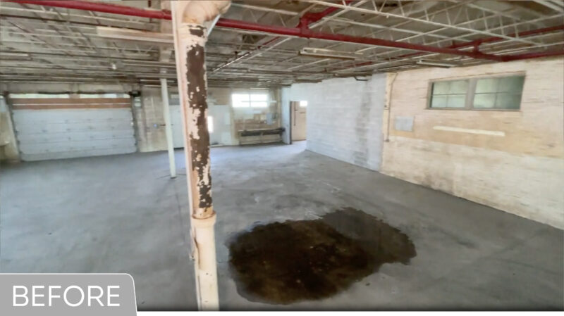 old run down warehouse